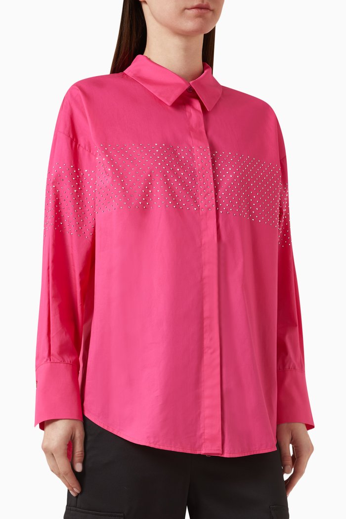 

Bead Embellished Shirt, Pink