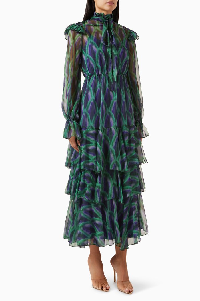 

Layered Maxi Dress, Blue