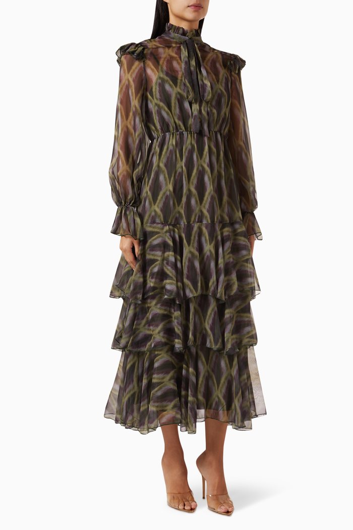 

Layered Maxi Dress, Green