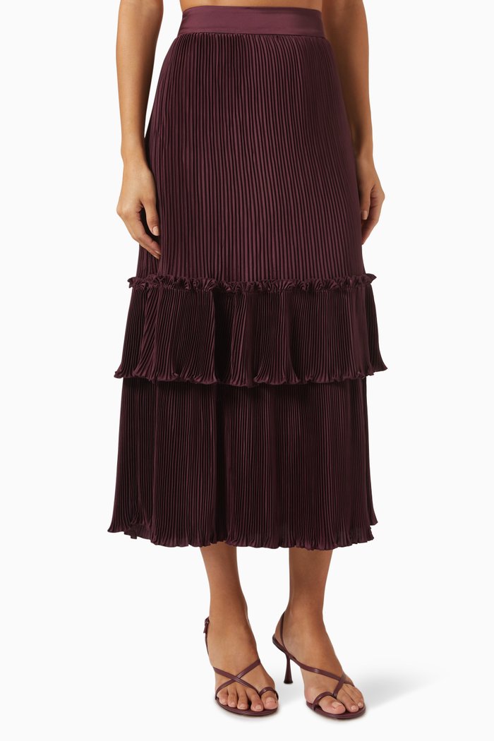 

Double-tiered Skirt, Purple