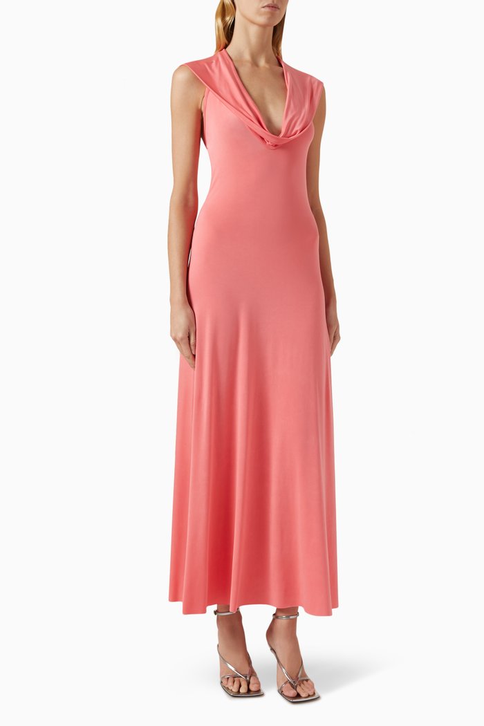 

Sizy Cape Maxi Dress in Jersey, Orange