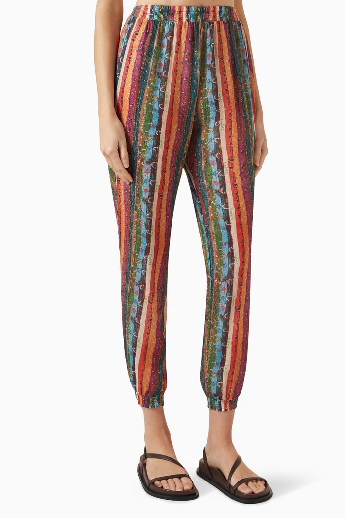 

Shen Printed Shalwar Pants in Chiffon, Multicolour