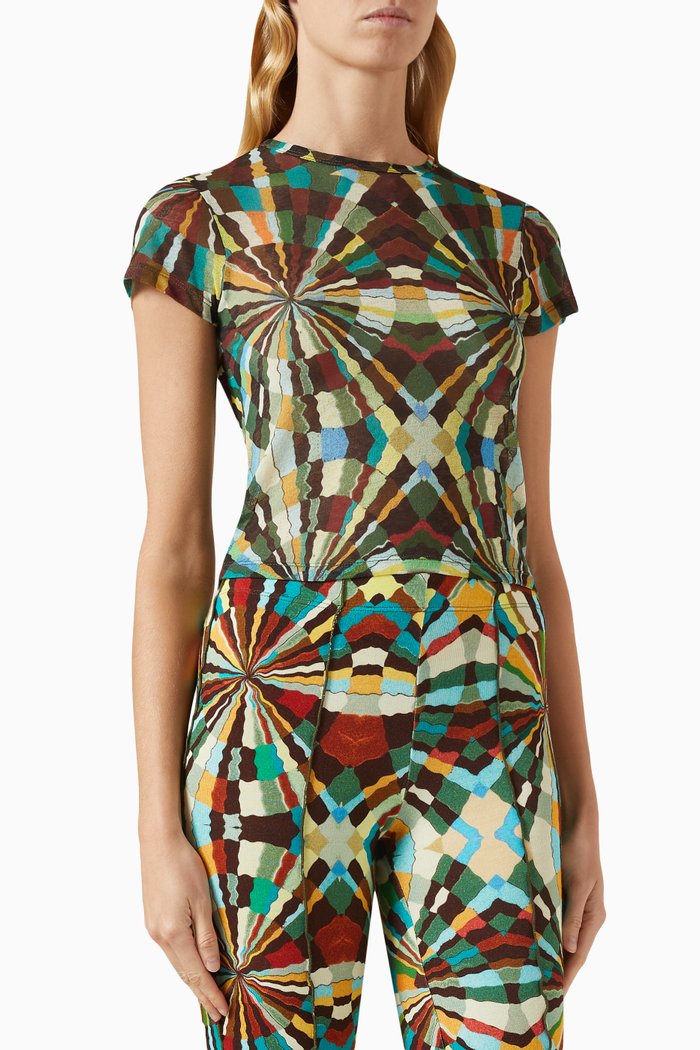 

Tiso Printed T-shirt in Recycled Polyester, Multicolour
