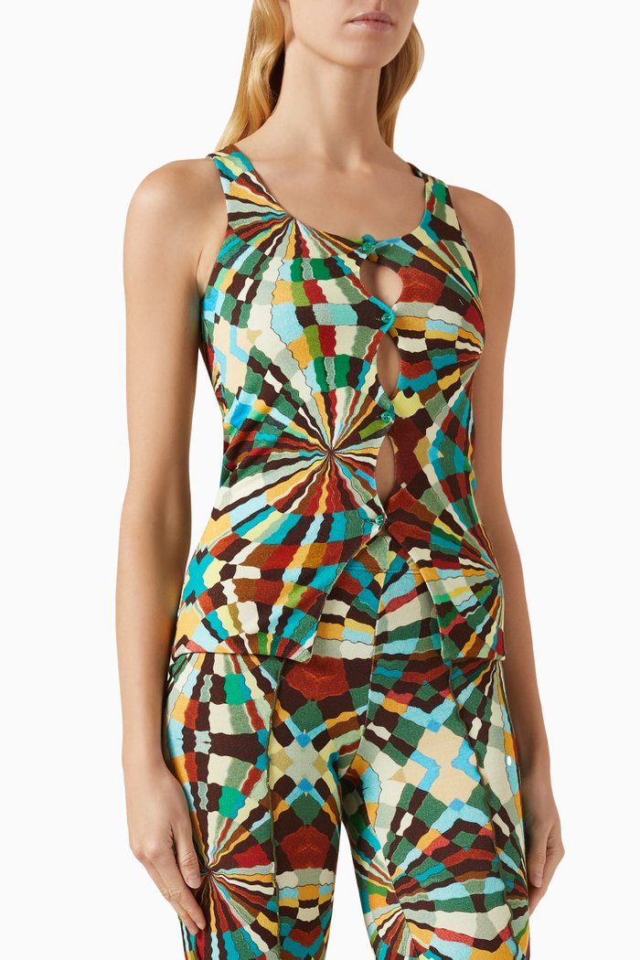 Lole Cutout Top in Stretch-viscose, Multicolour