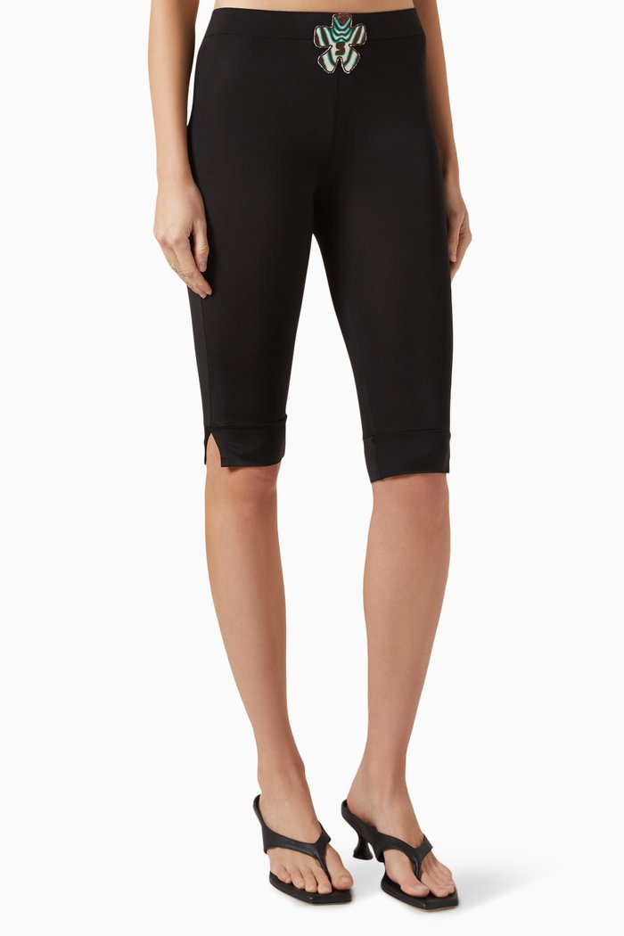 

Tali Cropped Leggings in Jersey, Black