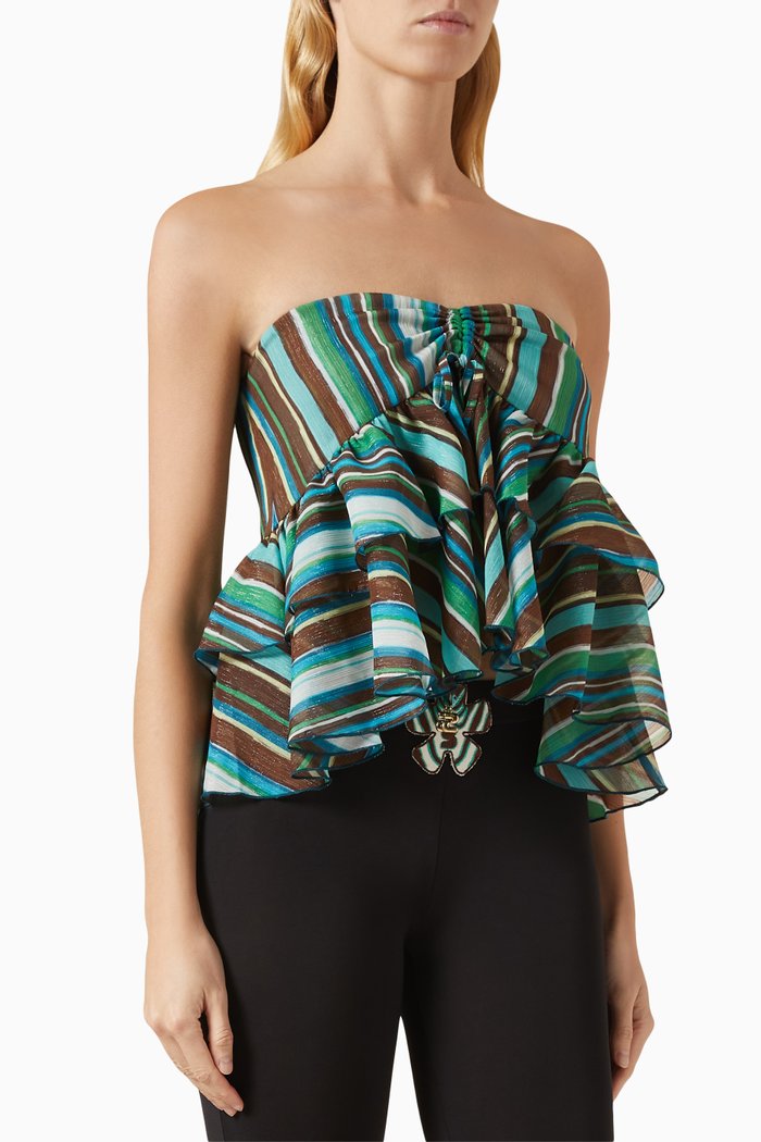 

Zena Printed Strapless Top, Multicolour