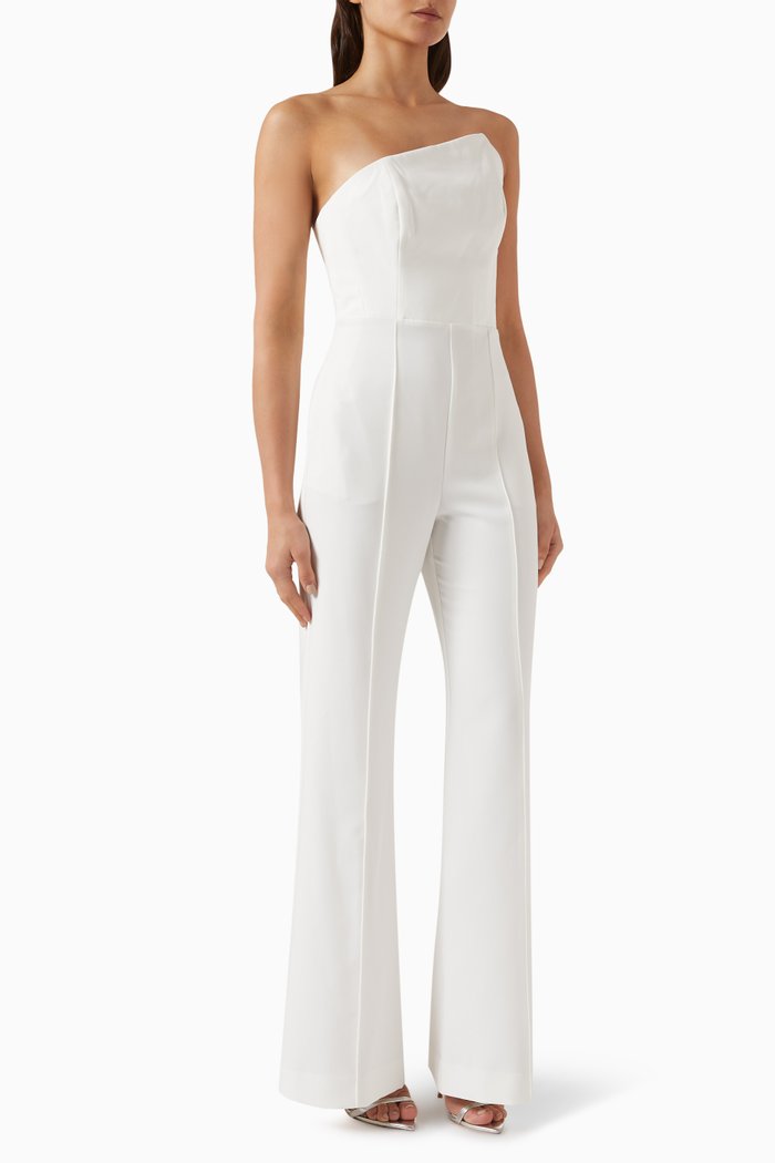 

Atlas One-shoulder Jumpsuit in Cady, Neutral