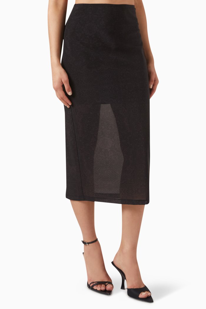 

Midi Skirt 009 in Knit, Black