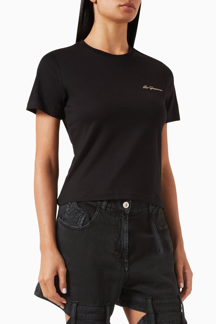 

Logo-print T-shirt in Cotton, Black