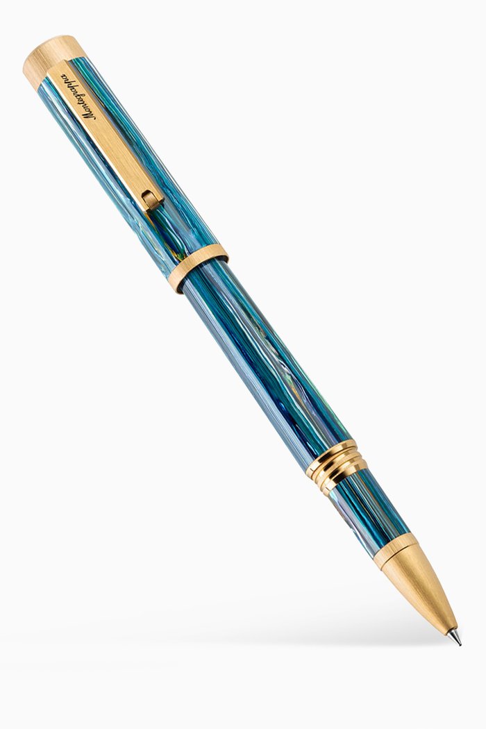 

Zero Zodiac Cancer Rollerball Pen in Resin, Blue