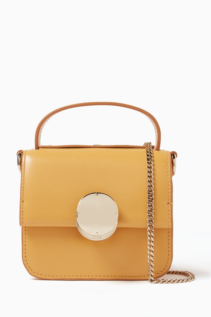 

Mini Penelope Top-handle Bag in Calfskin Leather, Orange