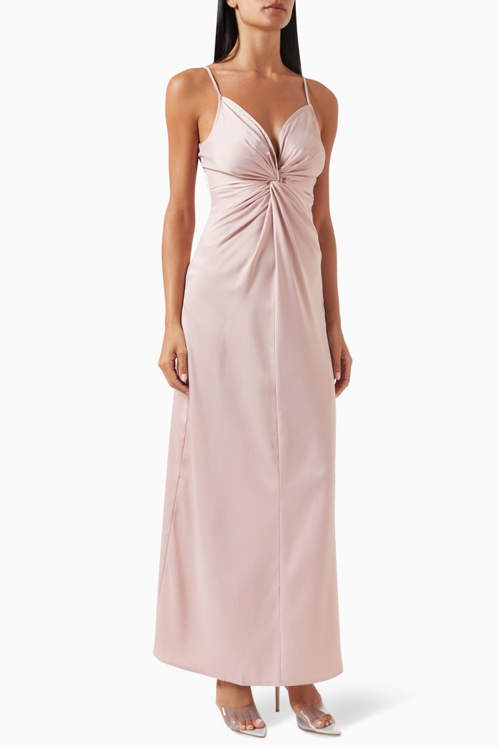 

Yasathena Maxi Dress in Satin, Pink