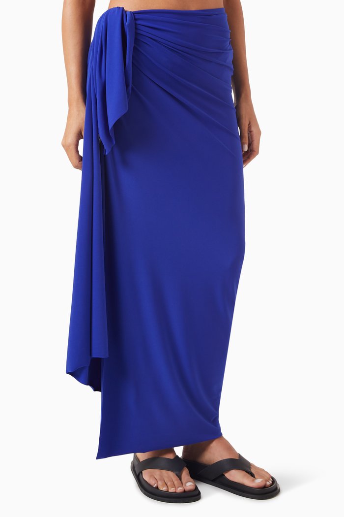 

Ernie Pareo Scarf in Stretch-jersey, Blue
