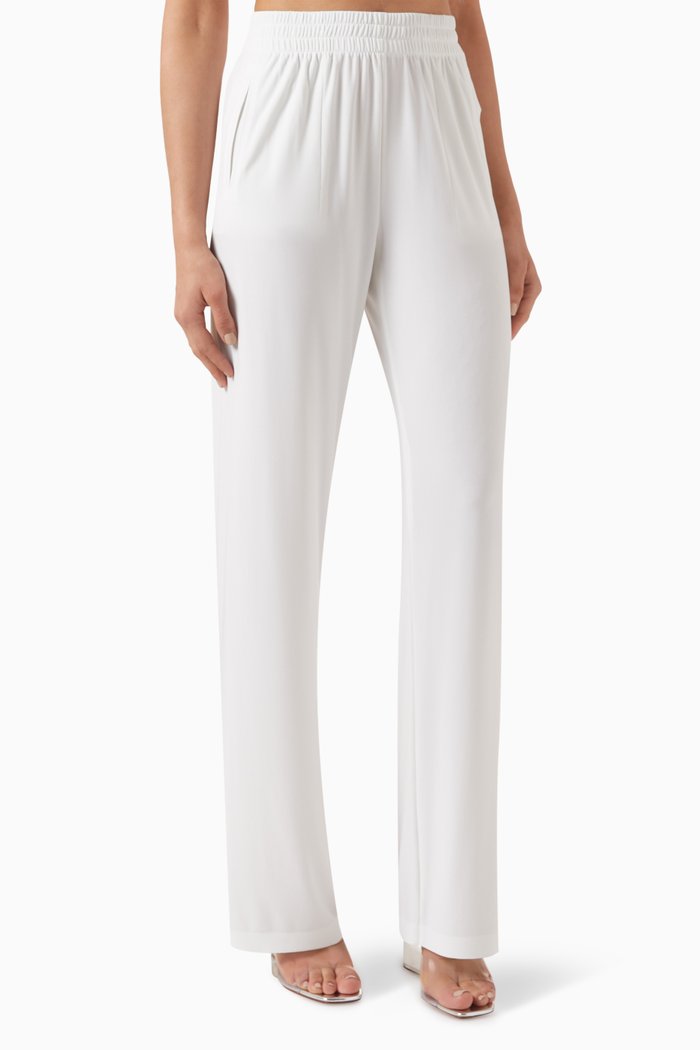 

Straight-leg Sweatpants in Lycra, White
