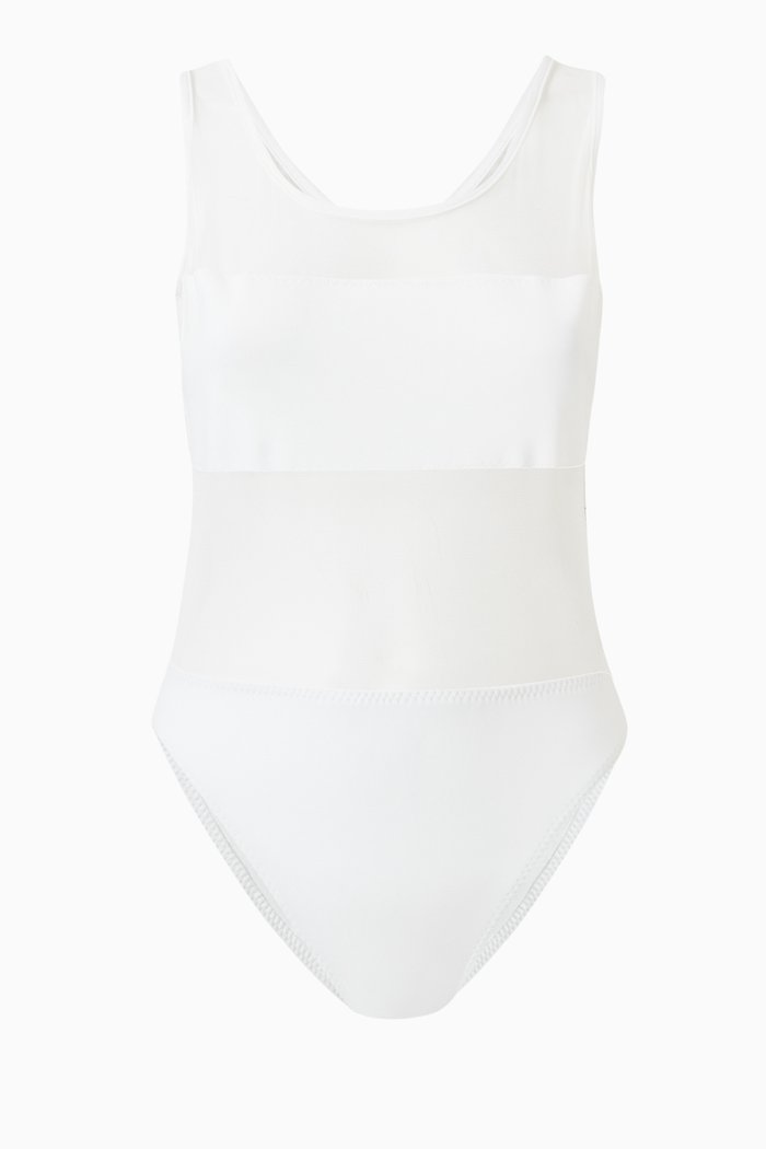 

Dash Dash Mio One-piece Swimsuit in Lycra & Mesh, White