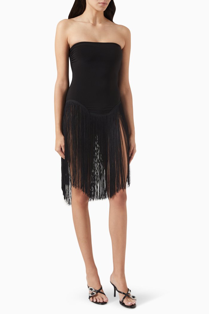 

Bishop 18" Fringe One-piece Swimsuit, Black
