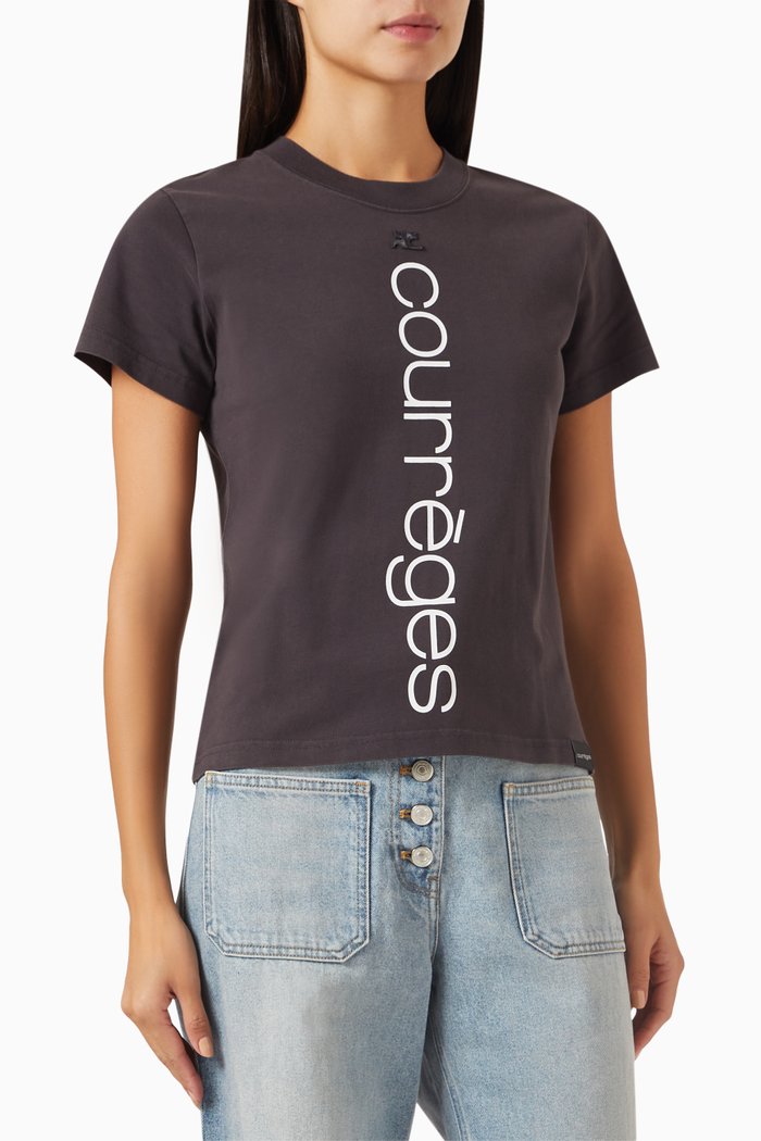 

AC Logo T-shirt in Cotton, Grey