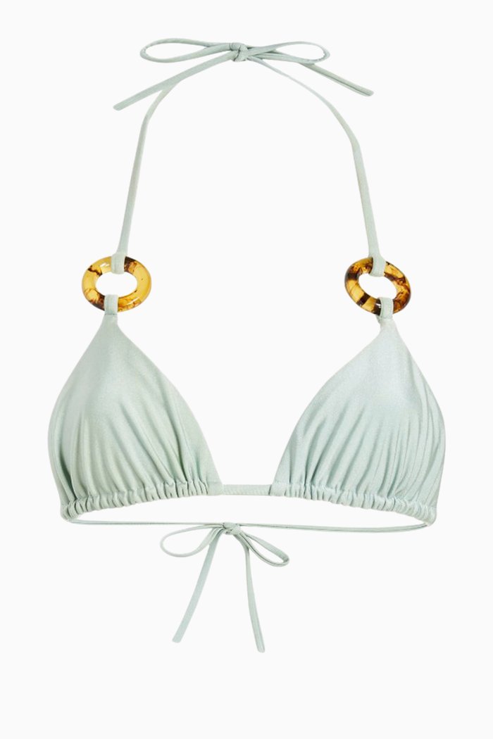 

The Iris O-Ring Bikini Top, Green