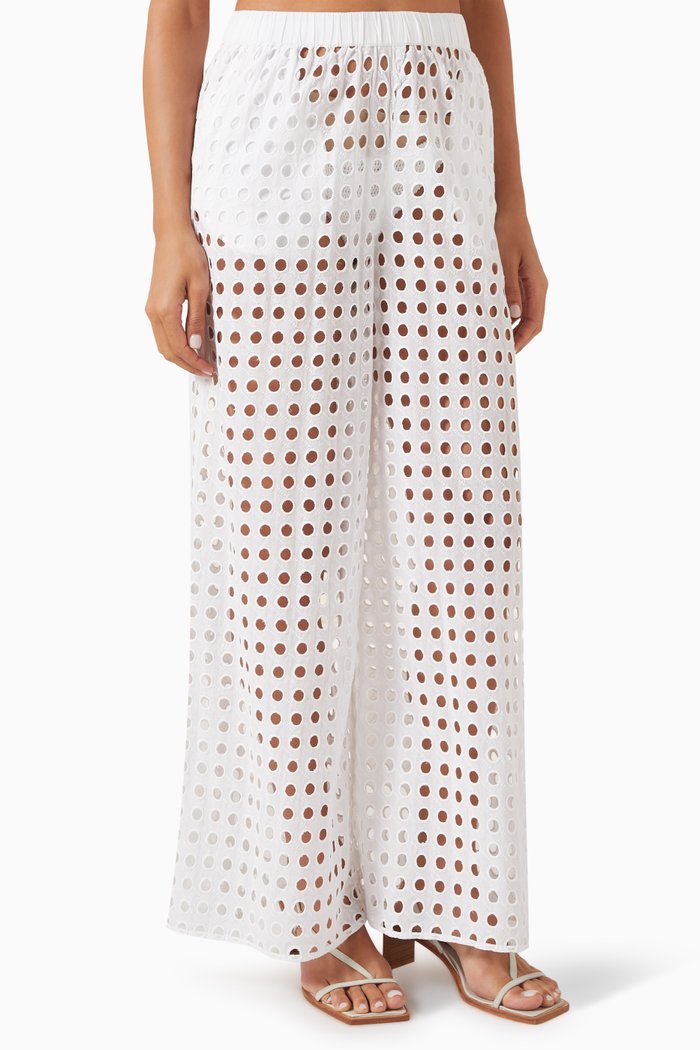 

The Delaney Pants in Linen & Cotton, White
