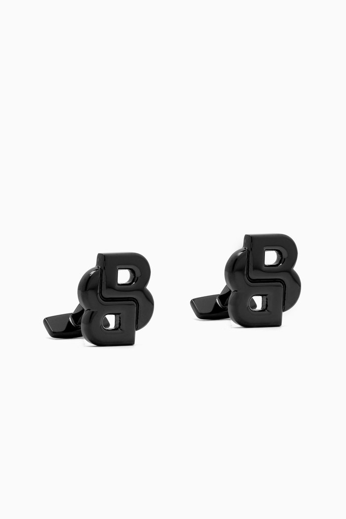 

Double-monogram Cufflinks, Black