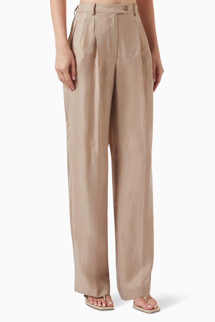 

Wide-leg Pants in Lyocell, Neutral