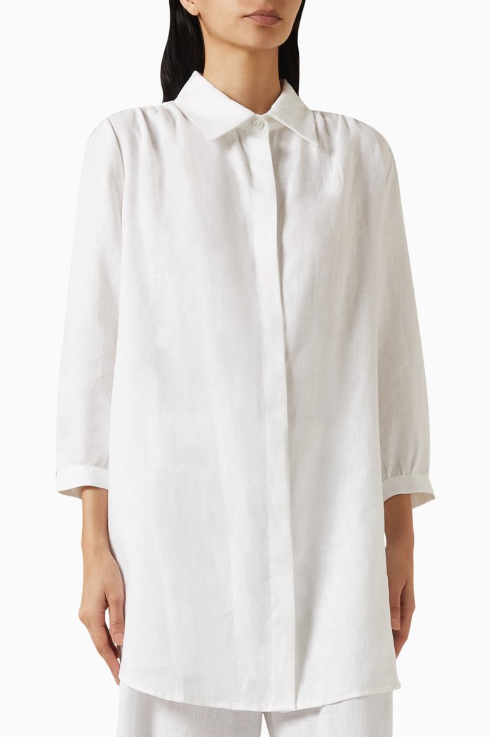 

Reby Shirt in Linen, White