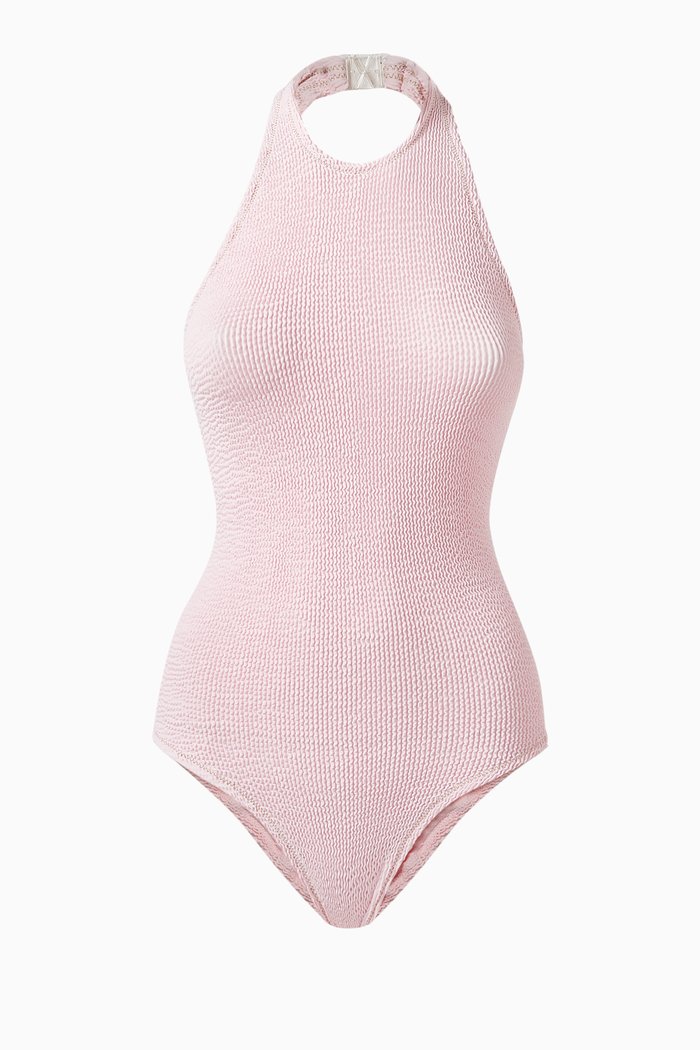

The Surfer One-piece Swimsuit in Crinkle Fabric, Pink