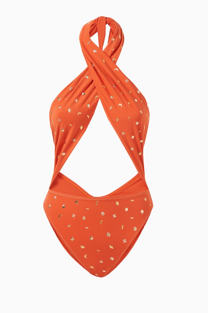 

Italian Stallion One-piece Swimsuit in Stretch Nylon, Orange