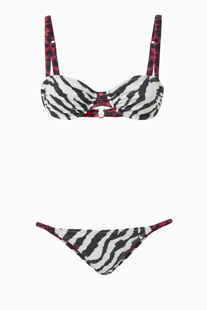 

Marti Two-piece Bikini Set in Stretch Nylon, Multicolour
