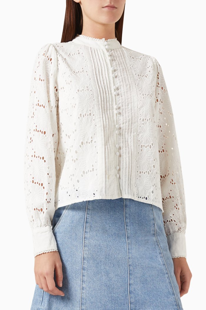 

Yasmenala Blouse in Organic Cotton, Neutral