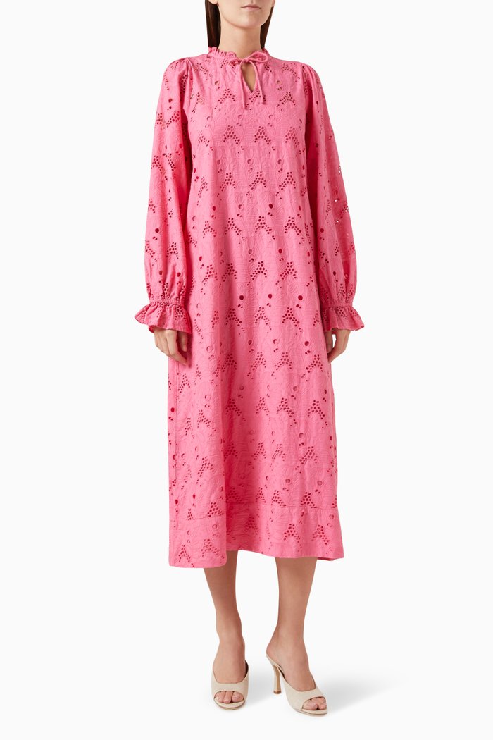 

Yassunsi Midi Dress in Organic Cotton, Pink