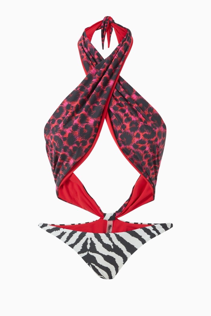 

Showpony One-piece Swimsuit in Stretch Nylon, Multicolour