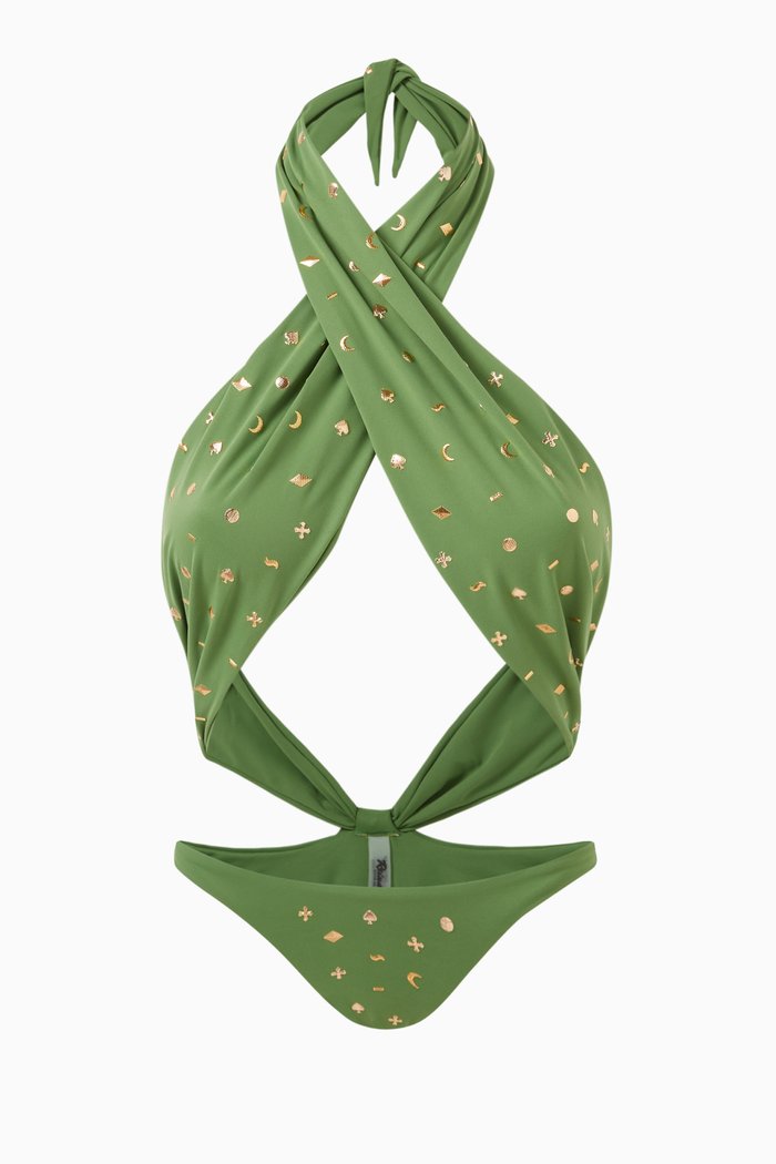 

Showpony One-piece Swimsuit in Stretch Nylon, Green