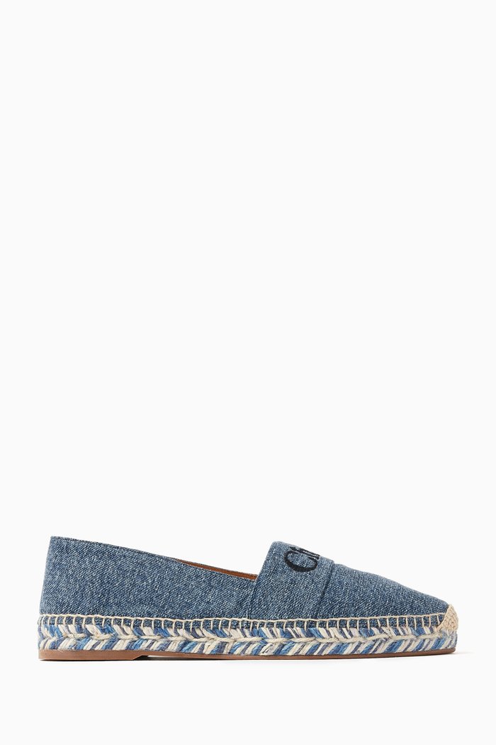 

Piia Flat Espadrilles in Denim, Blue