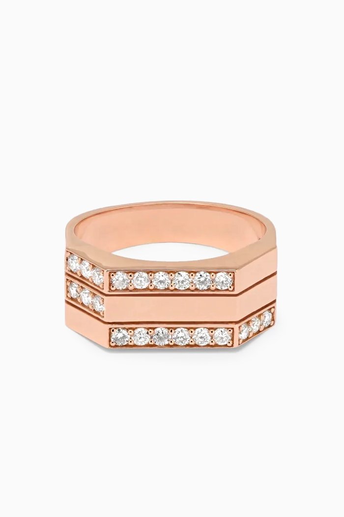 

Whatever Ménage à Trois Diamond Ring in 18kt Rose Gold