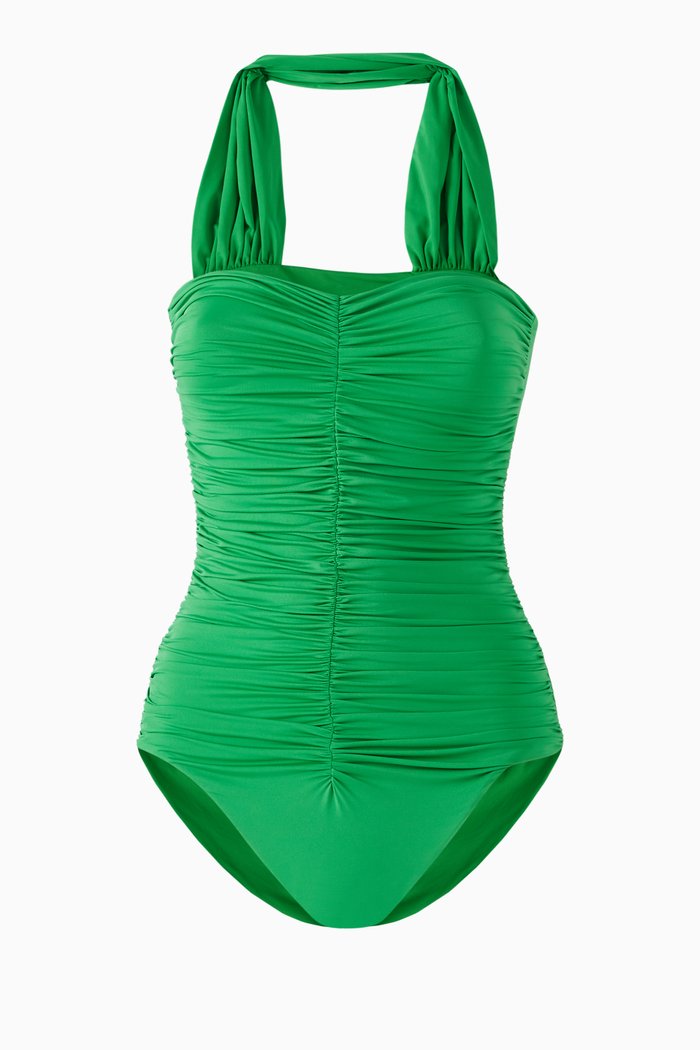 

Magdalena Ruched Mini Skirt, Green