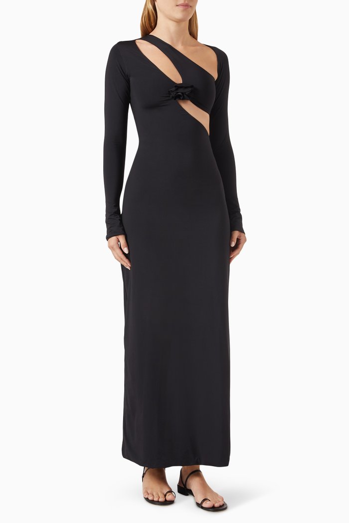 

Tanaro Cut-out Maxi Dress, Black