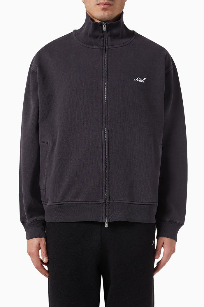 

Wyona Zip Jacket in Cotton-fleece, Black