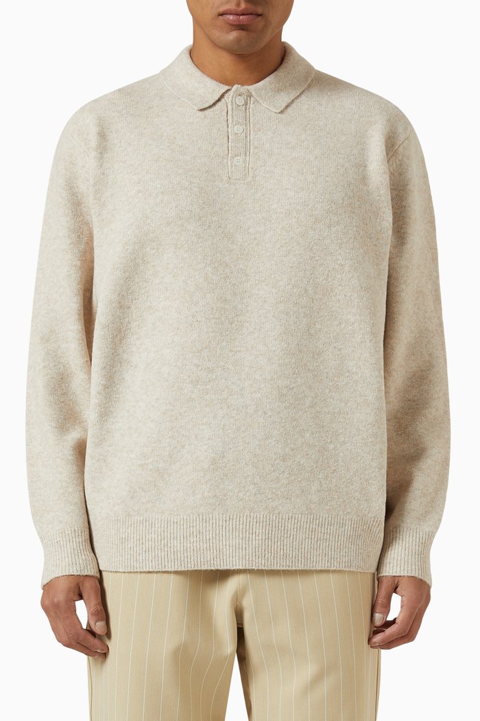 

Harmon Rugby Sweater in Wool-blend, Grey