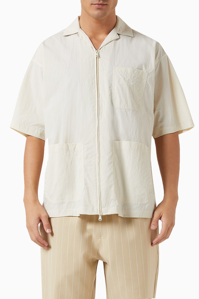 

Kaydin Zip Shirt in Nylon, Neutral