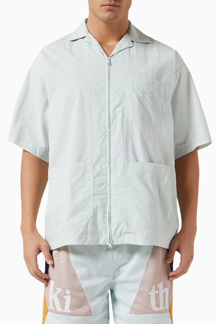 

Kaydin Zip Shirt in Nylon, Green