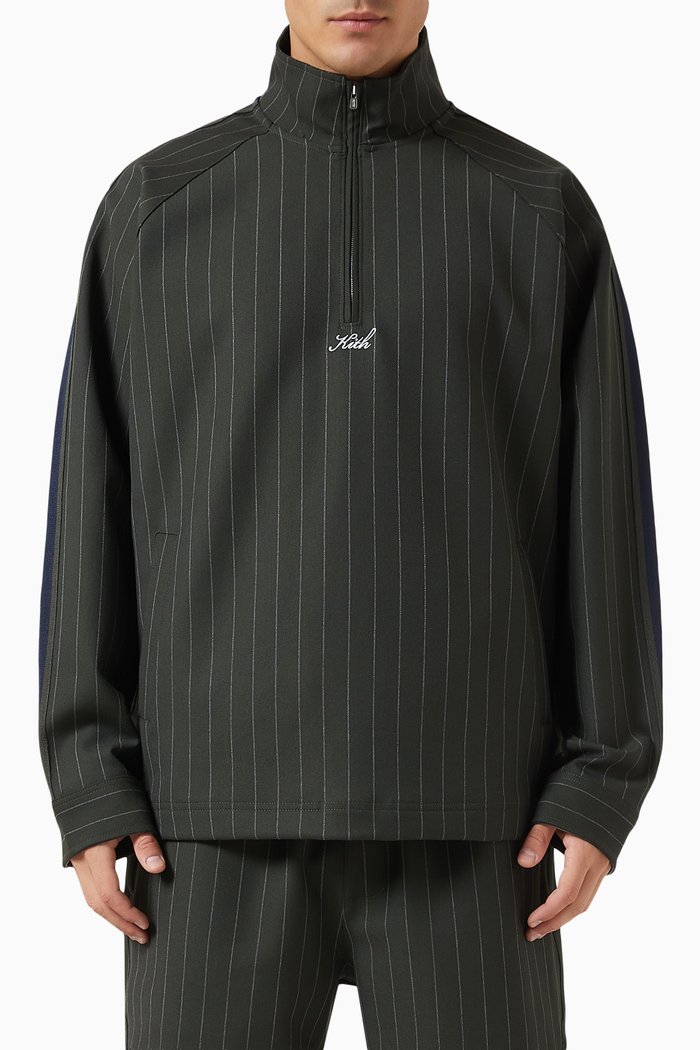

Riley Quarter-zip Sweatshirt in Stretch Double-weave, Green