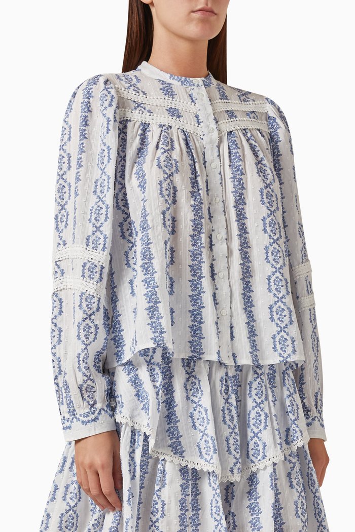 

Yastovina Printed Shirt in Cotton, Neutral