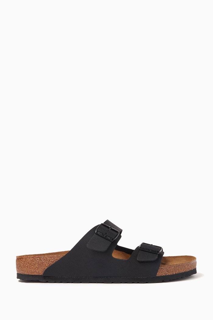 

Arizona Sandals in Saffiano Leather, Black