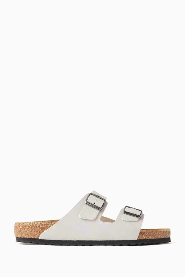 

Arizona Grip Sandals in Aniline Leather, Grey