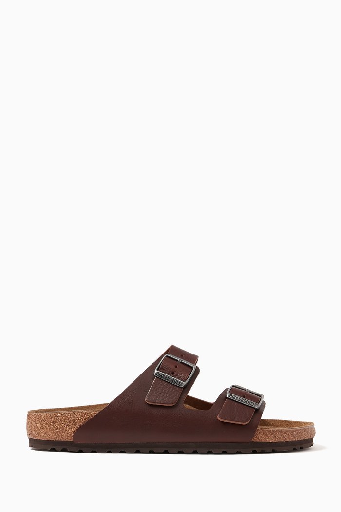 

Arizona Grip Sandals in Aniline Leather, Brown