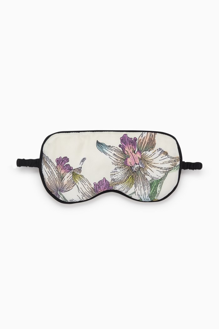 

Floral Eye Mask in Silk Twill, Multicolour