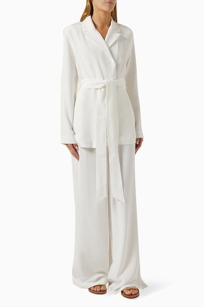 

Jagger Pyjama Set in Silk, White
