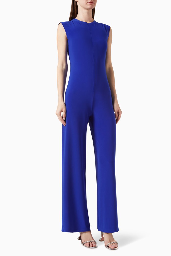 

Sleeveless Jumpsuit in Lycra, Blue