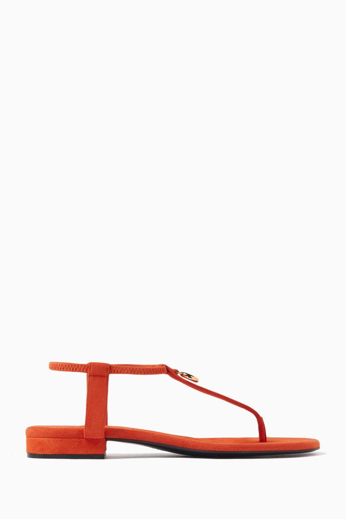 

Mindil Sandals in Suede Leather, Orange